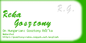 reka gosztony business card